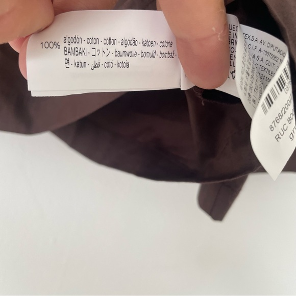 Zara Dark Brown Crop Top - Picture 12 of 12